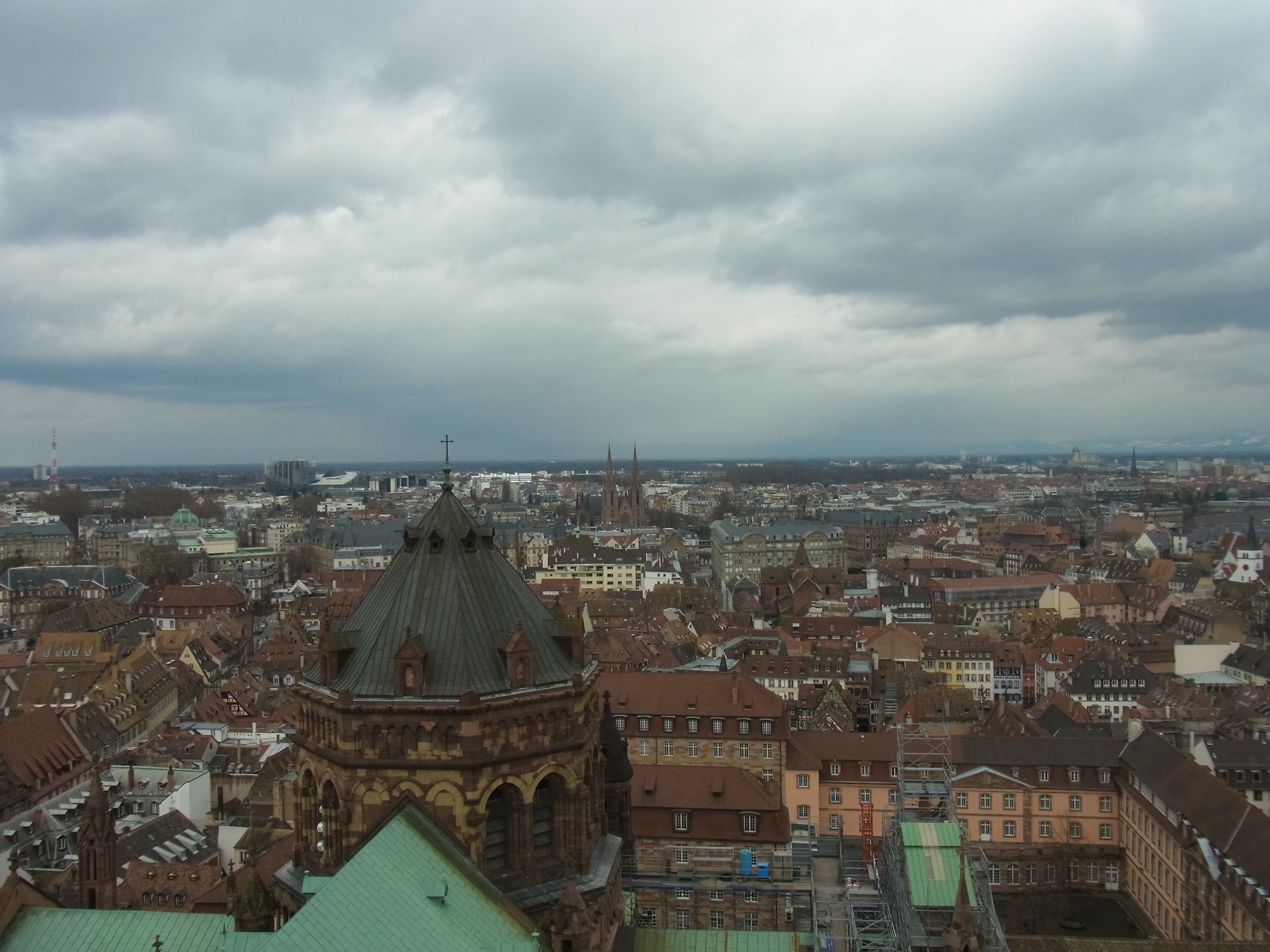 Climbing up to the cathedral's platform